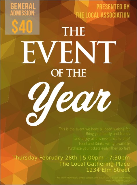 Orange Geometric Flyer Product Front