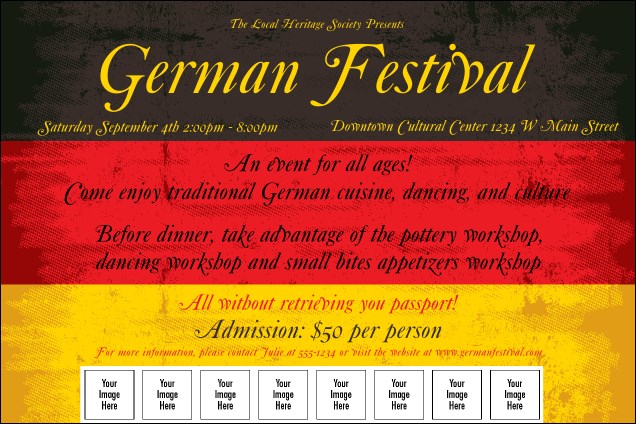 German Flag Logo Poster Product Front