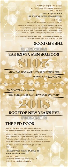 Gold Glitter Table Tent