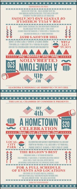 Fourth of July Hometown Table Tent Product Front