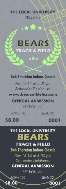 Track and Field Reserved Event Ticket Product Front