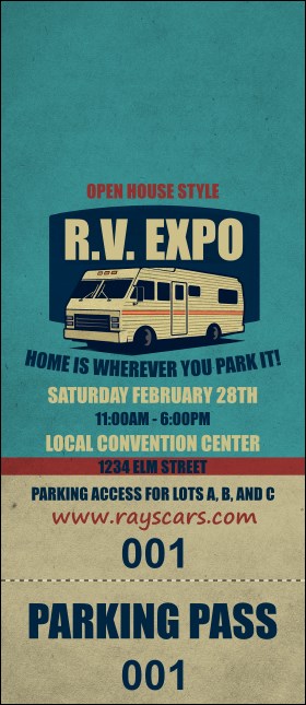 RV Expo Hang Tag