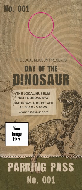 Dinosaur Illustrated Hang Tag Product Front