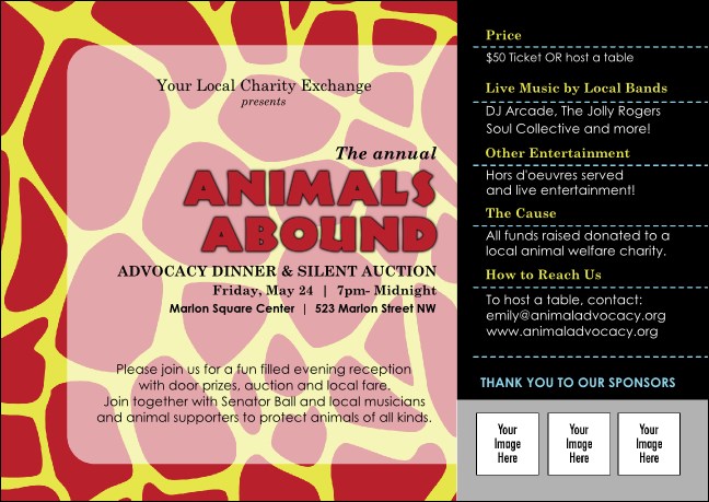 Animal Print Giraffe Postcard Mailer Product Front