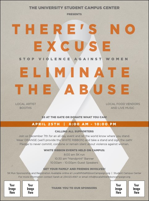 White Ribbon Flyer Product Front