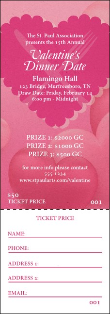 Valentine's Dinner Date  Raffle Ticket