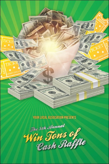 Cash Raffle Green Pinterest Ad