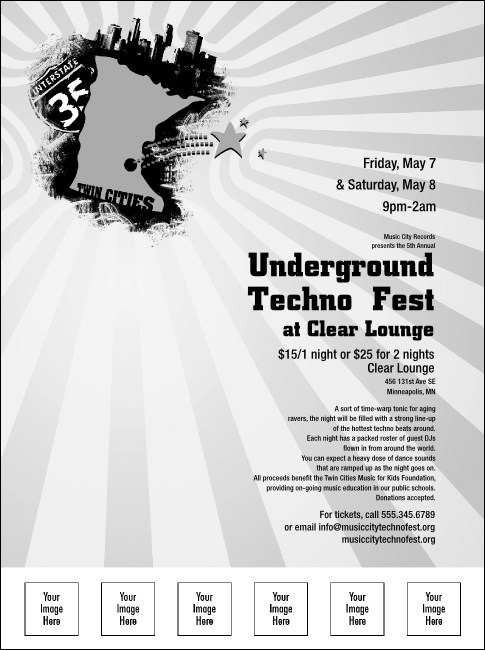 Twin Cities Flyer with Image Upload (black and white)