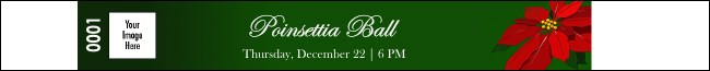 Christmas Poinsettia Premium Synthetic Wristband Product Front