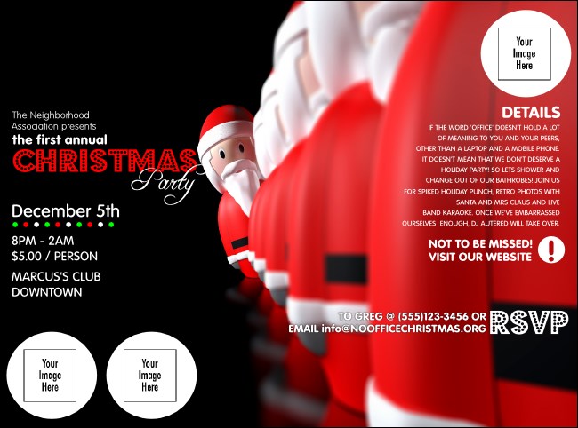 Santa Lineup Logo Flyer Product Front