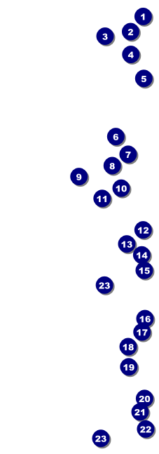 Dance Silhouette Event Ticket Front Field Markers