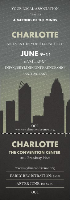 Charlotte Event Ticket Product Front