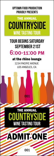 Funky Bottles Event Ticket Product Front