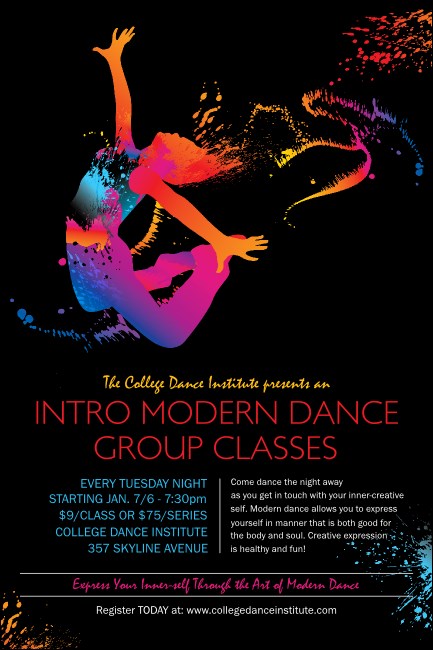 Modern Dance Black Poster Product Front