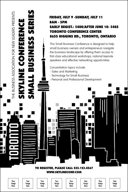Toronto Poster (Black & white) Product Front