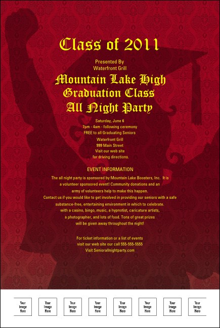 Cap and Gown Poster Logo Product Front