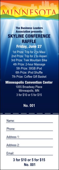 Minnesota Raffle Ticket