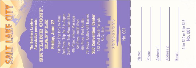 Salt Lake Raffle Product Front