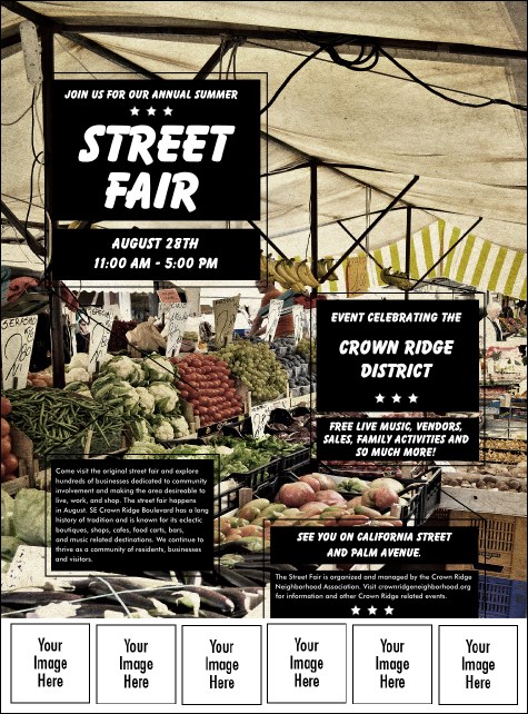 Street Fair Market Logo Flyer Product Front