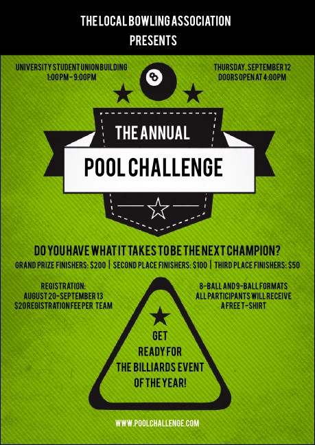 Billiards Postcard Product Front