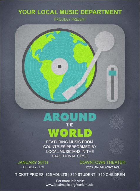 World Music Invitation Product Front