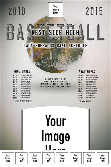 Basketball Schedule Logo Poster Product Front