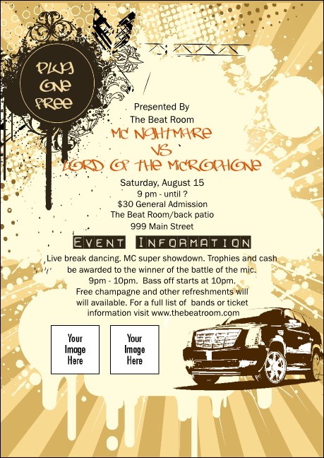 Hip Hop Concert Club Flyer Product Front