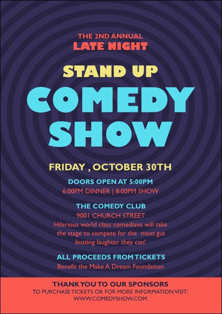 Comedy Spirals Club Flyer
