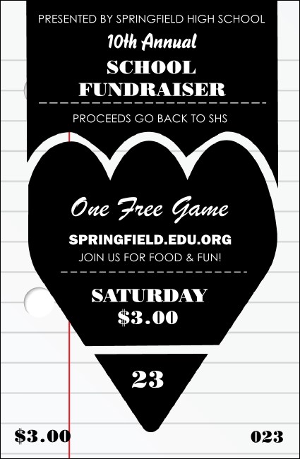 School Notebook Black and White Drink Ticket Product Front