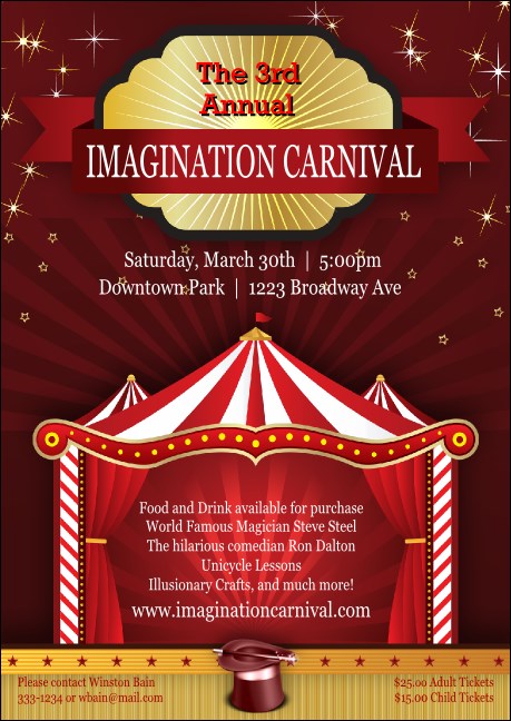 Red Tent Club Flyer Product Front